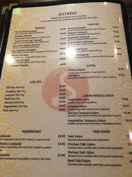 menu of saito s anese steakhouse in