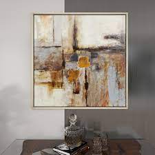 Brown Contemporary Abstract Canvas Wall