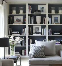 bookshelves in living room