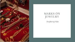 using marks on jewelry to decipher
