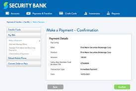 account through security bank