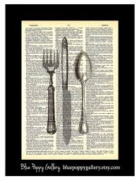 Fork Knife And Spoon Dictionary Art