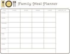 Printable Meal Plan Calendar Under Fontanacountryinn Com