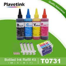 Superior printing quality is now possible with this . Buy Plavetink 100ml Printer Ink Refill Kit Refillable Ink Cartridges T0731 For Epson Stylus T13 Tx102 Tx103 Tx121 C79 Printers In The Online Store Plavetink Company Store At A Price Of