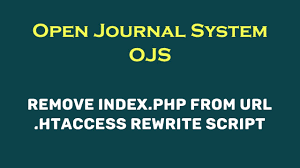 040 ojs remove index php from url and