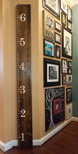 Stained Wood Ruler Growth Chart In 2019 Growth Chart Ruler