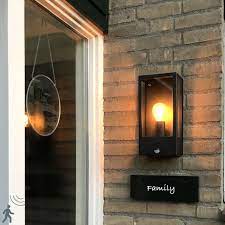 Outdoor Wall Lamp Black With Motion