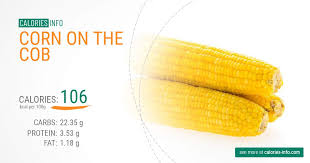corn on the cob calories in 100g or
