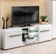 white gloss tv cabinet for upto 65inch tv