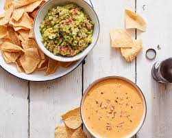 grilled guacamole and grilled queso dip