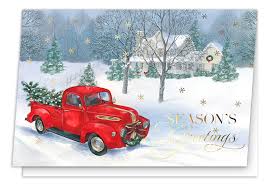 Here are the free pdf & svg files to make this 3d/popup christmas card ***products i use***embossing machi. Vintage Red Truck Christmas Cards Greeting Cards Near Me