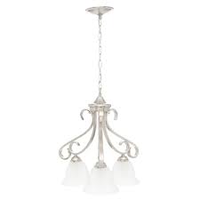 Progress Lighting Torino Collection 3 Light Brushed Nickel Chandelier P4405 09 The Home Depo Home Depot Chandelier Glass Chandelier Brushed Nickel Chandelier