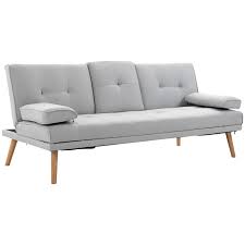 Homcom 3 Seater Sofa Bed Scandinavian