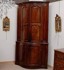 louis xv serpentine corner cabinet