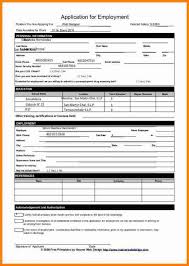 Employment Application Form Free Download Template Business