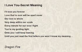 i love you secret meaning poem