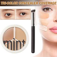 3steps face makeup tricolor concealer