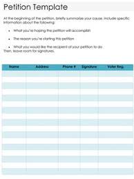 Petitioners Can Use This Printable Petition Form To Gather Names And