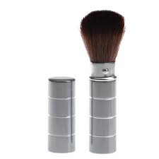 boc thicken metal telescopic blush brush loose powder mineral foundation makeup tool silver