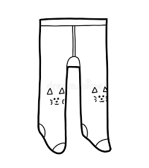 Personally, i find then awkward and prefer fun colored knee high socks. Coloring Book Kids Tights With Kitty Knee Stock Vector Illustration Of Isolated Long 146434409