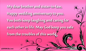 happy anniversary to sister and brother