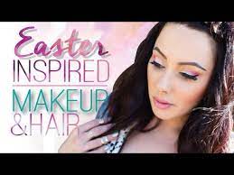 easter makeup hair and outfit makeup