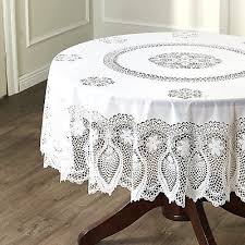 Clean Vinyl Crochet Tablecloth