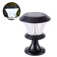 Compre 8 Led Round Solar Pillar Lamp