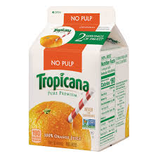 tropicana 100 juice orange no pulp