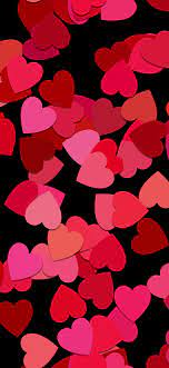 love hearts wallpaper 4k red aesthetic