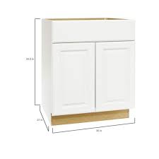 D vanity cabinet only in warm cinnamon with left hand drawers. Hampton Bay Hampton Assembled 30 In X 34 5 In X 21 In Bathroom Vanity Base Cabinet In Satin White Kvsb30 Sw The Home Depot