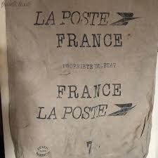 old mail bag de la poste france canvas