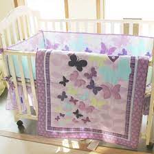 3pc purple erfly quilt fitted dust