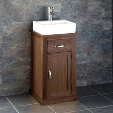 Small Dark Oak Bathroom Storage Cabinet