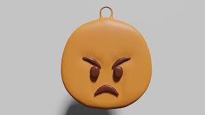emoji enojado 3d model 3d printable