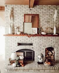 Floor To Ceiling Gray Brick Fireplace