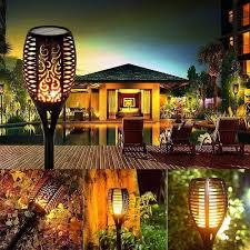 led solar flame light outdoor height