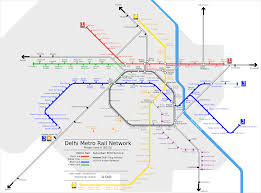delhi metro rail map lines route