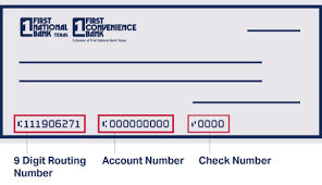 Routing number can be found on the bottom of a check. Routing Number First National Bank Texas First Convenience Bank