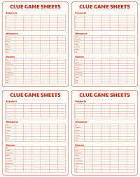 Each card contains a short clue written in rhyme form, so they'll be easy for the kids to remember as they search. 10 Best Printable Board Game Clue Sheets Printablee Com