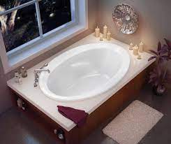 Oval Drop In Soaker Tub White