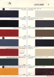 Leyland Paint Chart Color Reference