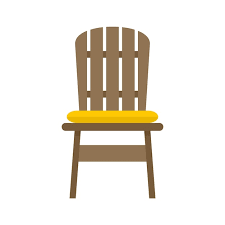 Comfortable Outdoor Chair Icon Flat
