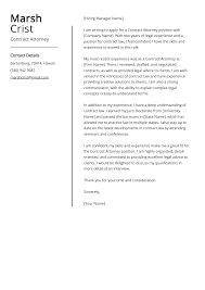 contract attorney cover letter exle