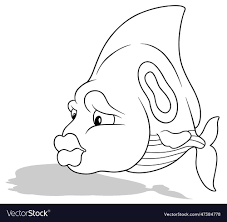 sea fish with big lips royalty free vector