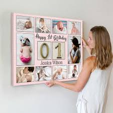 personalized 1st birthday photo collage