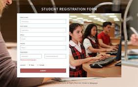 student registration form template