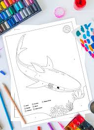 Free Printable Shark Color By Number