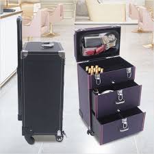 trolley case rolling makeup case with