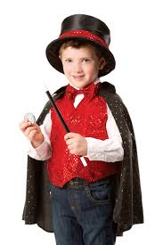 boys or s magician costume with top hat